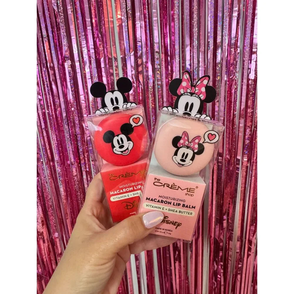 NEW The Creme Shop X Disney Mickey & Minnie Hydrating Macaroon Lip Balm